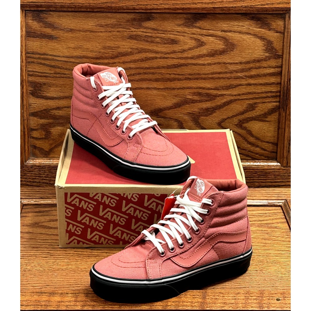 Vans Sk8-Hi Black Outsole Faded Rose High Top Sneakers Size Women 5.5